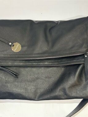 Pulicati Firenze Genuine Soft Leather Large Foldover Messenger Crossbody Bag